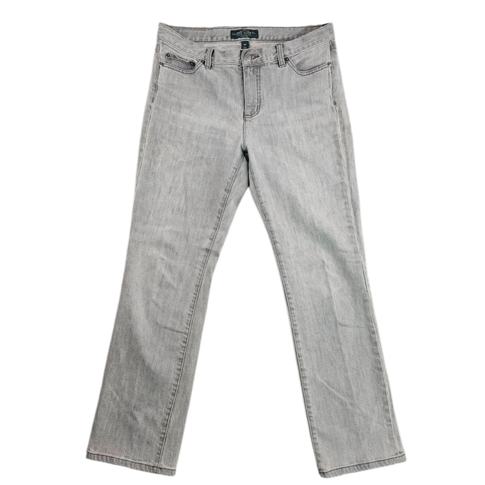 Lauren Ralph Lauren Gray Classic Straight Leg Jeans Size 10 Petite